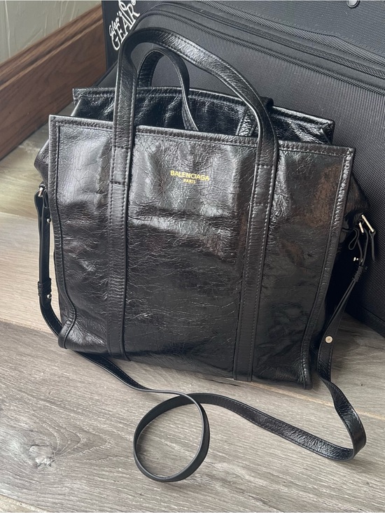 Balenciaga Handbags - Balenciaga Black Leather Crossbody Tote